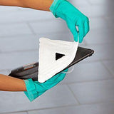 Person cleaning a glass surface 