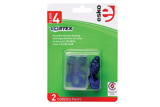 Vortex Reusable Corded Earplugs, Class 4