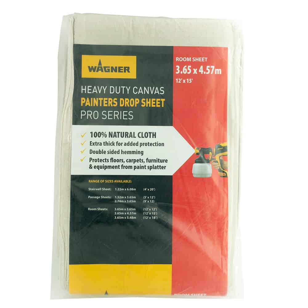Buy The Box - 3 x Extra Large Wagner Heavy Duty Canvas Drop Cloths - 12' x 15' (3.6m x 4.57m)