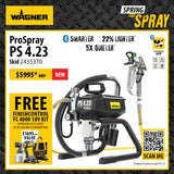 Wagner Pro Spray PS4.23 - This Sprayer Delivers Superior Results - FREE FC4000 18V SPRAYER