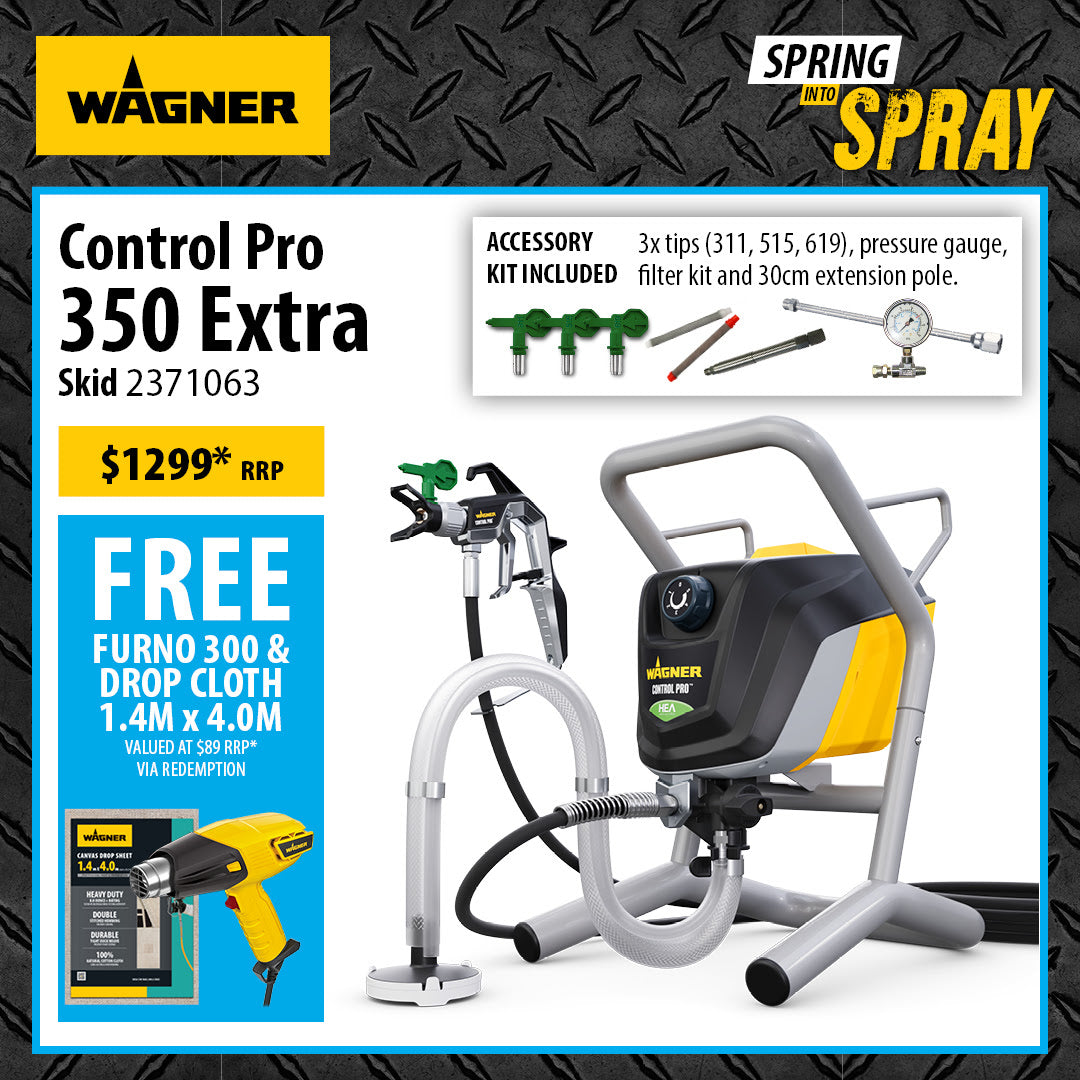 Wagner Control Pro 350 Extra - The Next Generation Of Airless Spraying - Includes Free Heat Gun