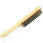 Wooden Handle 4 Row Carbon Steel Wire Brush