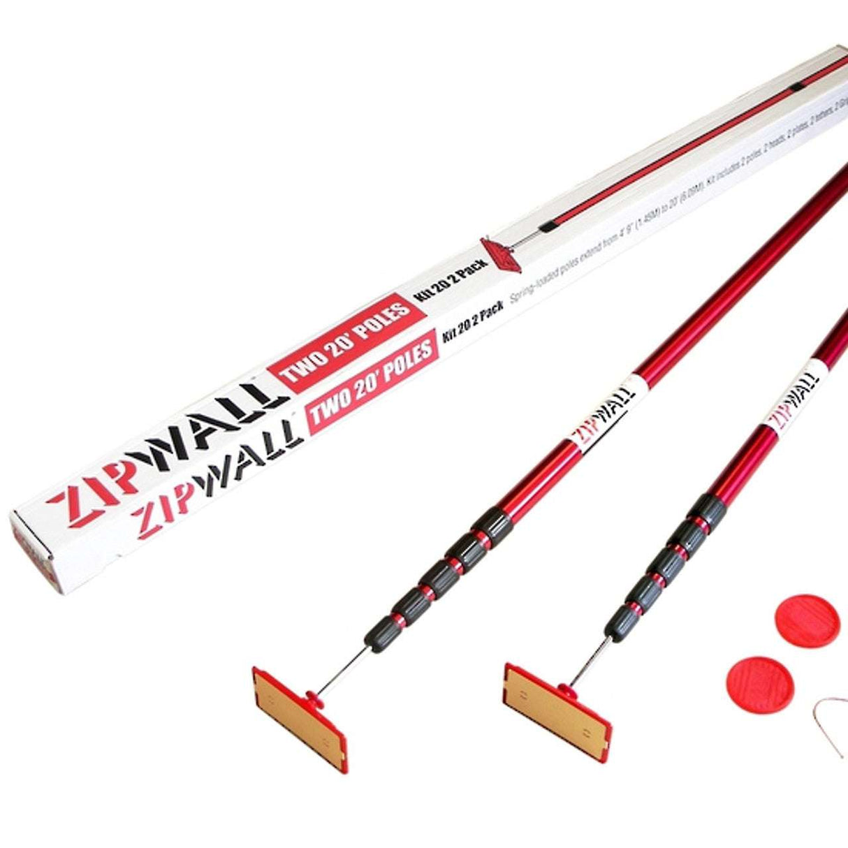 ZipWall 1.6m - 6.1 Metre Extra Tall Dust Barrier Kit - 2 Pole Kits