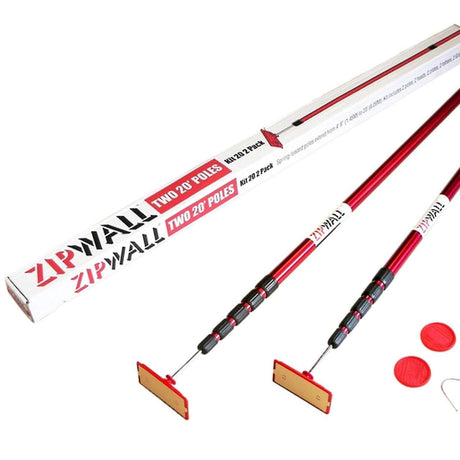 ZipWall 1.6m - 6.1 Metre Extra Tall Dust Barrier Kit - 2 Pole Kits