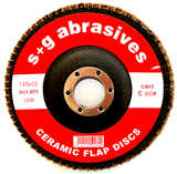 125mm x 22mm Ceramic Flap Discs