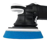 Rupes Big Foot Electric Random Orbital Polisher Mark III with Improved Design Ergonomics including rubberized front grip.