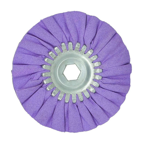 Renegade 6" Mini Airway Purple Buffing Wheel - Brilliant Shine - No Fuss