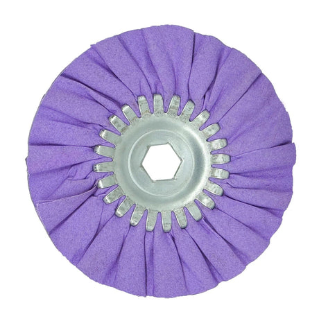 Renegade 6" Mini Airway Purple Buffing Wheel - Brilliant Shine - No Fuss