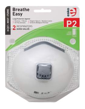 Esko Breathe Easy Disposable Valved Dust / Mist Respirator Masks