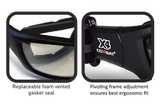 Combat X4 Safety Glasses Pivoting Frame