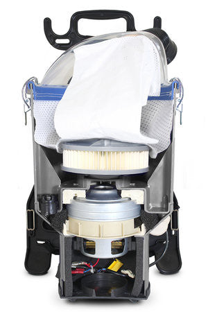 Pacvac Thrift 650 Backpack Vacuum, internal