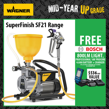 Wagner SuperFinish SF21 Pro Suction - Premium Entry Level Airless Spray Unit
