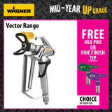 Wagner Vector Pro Airless Spray Gun - 2 & 4 Finger Trigger Options - FREE Gift!
